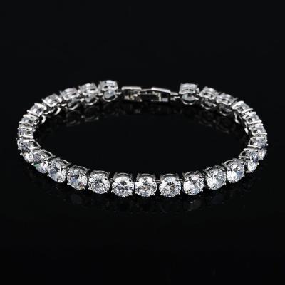 China Timeless romantic simple light luxury bff bracelet tennis zircon crystal bracelet rose six color wedding for sale