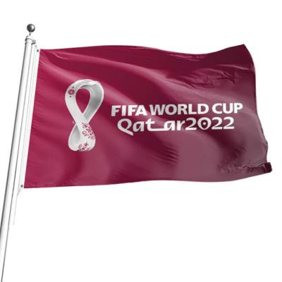 China Strong Color Stability Soccer Logo 3x5 Feet World Cup Soccer Event Flag Cheap Custom Custom for sale