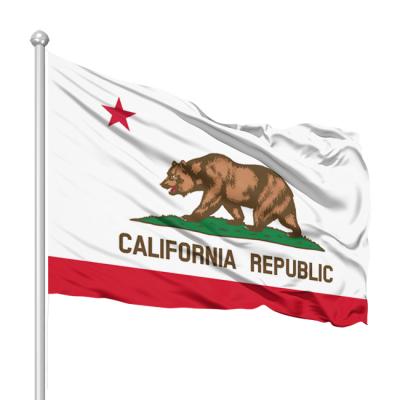 China Custom Size Custom Size Custom Loop 3*5ft Copper Loop 3*5ft Copper Flag Color Stability Color USA California State Flag strong flag for sale