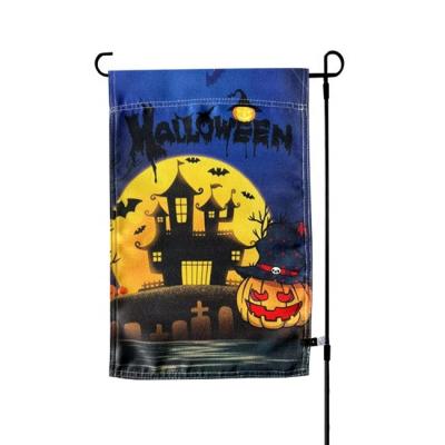 China High Quality Health Care Institutes Double-Sided Printing Burlap Halloween Garden Flag for sale