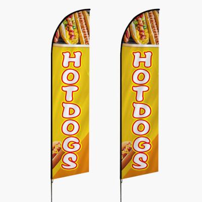 China Health care institute popular advertising wind flags with base for sale