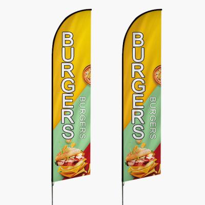 China Health Care Institute Best Logo Printed Promotion Feather Flag Good Quality Welcomed From 3Meter for sale