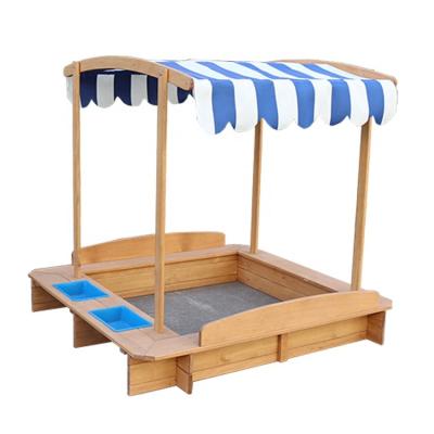 China Nature Passionate Treated Wood / Eco-Friendly Kids Sandbox / Water Based Paint Play Station For Kids With Basin for sale