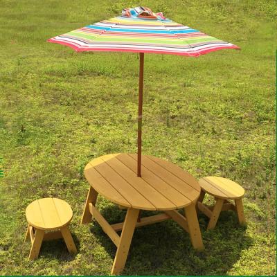 China Indoor/Outdoor Kids Garden Outdoor Wooden Kids Beach Picnic Kids Set Chair Wood Table for sale