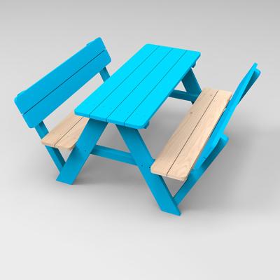 China Modern Outdoor Furniture Wooden Folding Set Beer Children's Picnic Table And Benches Kids Natural Solid Wood Partial Garden KD for sale