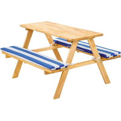 China Modern New Products Outdoor Wooden Picnic Bench And Table For Kindergarten Camping Furniture for sale