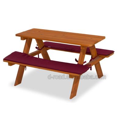 China Traditional Hot Sale Kids Outdoor Wooden Folding Picnic Table for sale