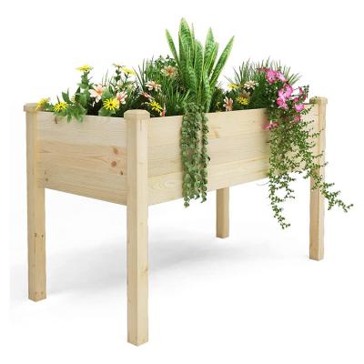 China Modern Vegetable Patio Backyard Grow Flowers Raised Planter Raised Cedar Garden Bed for sale