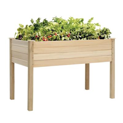 China CLASSIC Wooden Elevated Garden Bed Flower Vegetables Seeds Planter Kit Elevated Planters Box for sale