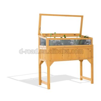 China Modern Planter Box Garden Square Raised Wooden Outdoor Modern Partial Customization 300pcs Solid Wood KD 1200x540x1200 for sale