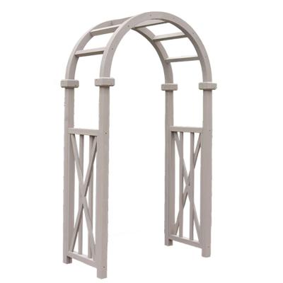 China Easily Assembled Hot Selling Outdoor Wooden Patio Garden Trellis Arch With Flower Pot for sale