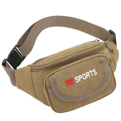 China Anti-scratch Multi functional Outdoor Sport Belt Bag Multiple Colors Anti-scratch Canvas Fanny Pack with Adjustable Belt for sale