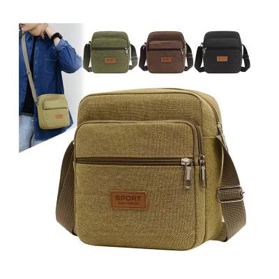 China Durable Hot Selling Fashion Shoulder Bag Single Shoulder Anti-scratch Cellphone Canvas Messenger Bag for sale