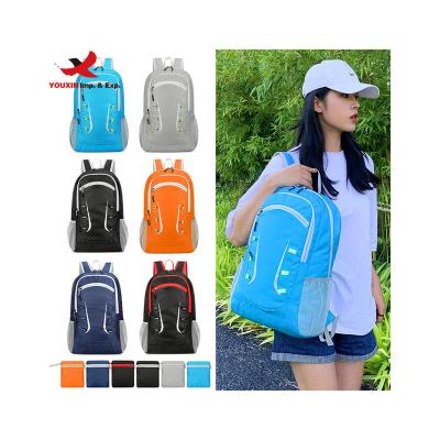 China Waterproof Waterproof Outdoor Unisex Colorful Foldable Bag Expandable Folding Travel Bag Sports School Backpack For Hiking for sale