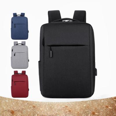 China With USB New Design Business Computer Bag Solid Color Large Capacity Custom Logo Laptop Backpack for sale