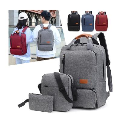 China Waterproof New Laptop Backpack Three-piece Business Bag USB Sports Backpack Business Computer Bag Travel Backpack for sale