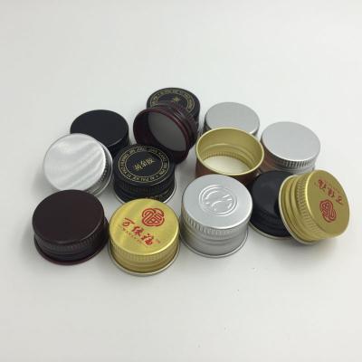 China Non Spill 28MM Screw Aluminum Cover With Gold for sale