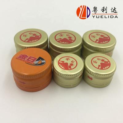 China 28MM Non Refillable Aluminum Pile Proof Cap , Aluminum ROPP Cap for sale