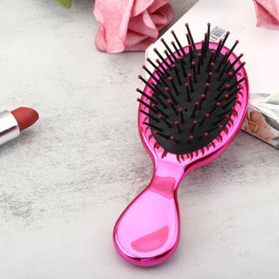 China Fashionable Appearance Customized Plastic Fancy Personal Hair Brush Pente Pettine Scalp Massage Brush Paddle Girl Small Glitter Comfortable Hair Comb for sale