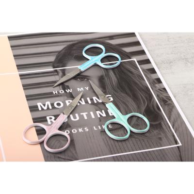 China Durable Rainbow Color Make Up Cuticle Scissors Eyelash Mustache Scissors Tijeras de Manicura Eyebrow Scissors for sale