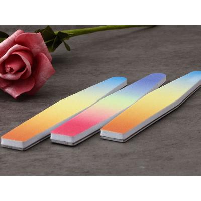 China PS+ EVA Hot Selling Personalized Nail Folder with Logo Buffer Rainbow Color Sponge Manicure Nail Folder for sale