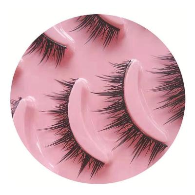 China Factory Price 5pcs Natural Japanese COS Beauty Makeup Tools Thick False Eyelashes Volume Distorted Stage Stunning Eyelashes for sale