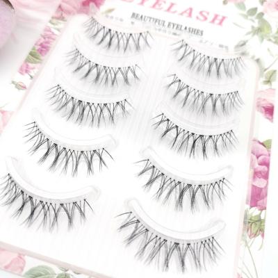 China 5 Pairs Natural Style Mink Premium Wink False Eyelashes 3D False Eyelashes for sale