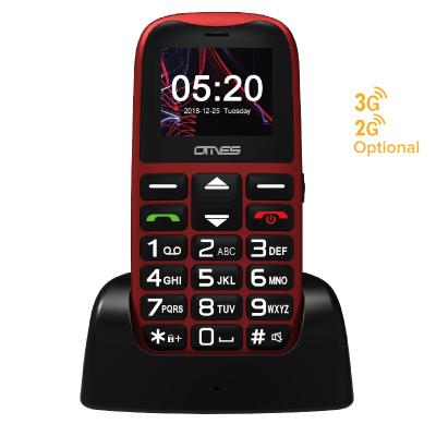 China Top Dual SIM Card Mobile Phone Manufacturer 3G Old Man Phone With Camera Supports GPRS Setting, SOS, Cradle Charger for sale