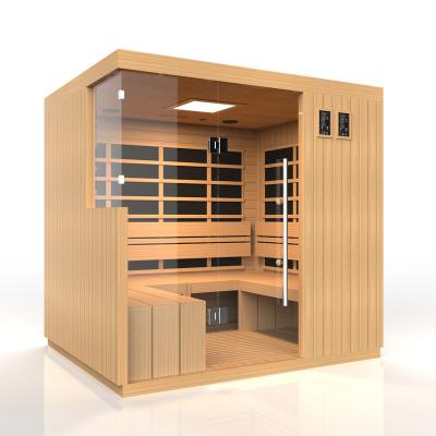 China Computer Control Panel Good Sale Spa Sauna Room Workmanship Far Infrared Wooden Steam Shower Sauna Room for sale