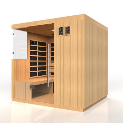 China Top Quality Computer Control Panel Relax Wooden Sauna Steam Bath Units With Heater For 2-4people for sale