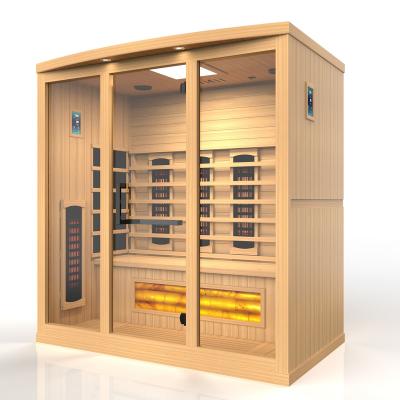 China Computer Control Panel Mode Steam Wholesale Personal Household Mini Corner Sauna Room With Sliding Door for sale