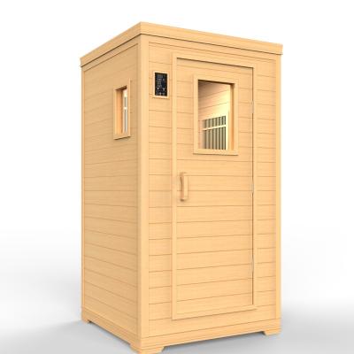 China Computer Control Panel Top Quality Relax Wooden Mini Sauna Steam Room Units With Heater for sale