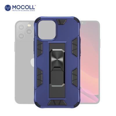 China 100% New Design Eco-friendly Magnetic Invisible Hybridc Car Phone Case Kickstand PC Tpu Shockproof Phone Case For Iphone 12 for sale