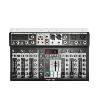 China GAX-MF8 8 Channel Digital Reverb Mixer 16 Effects Three Band Perfect Audio Equalizer Sound Mixing Console With USB +48V Phantom Power for sale