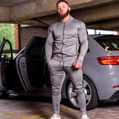 China Breathable Mens Tracksuit Zipper Cotton Sports Mens Zipper Sports Wear Winter Logo Tracksuits For Men Custom Made Tracksuit for sale