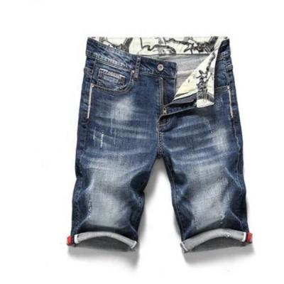 China New Men's Breathable Stretch Summer Short Jeans Fashion Slim Fit Casual High Quality Elastic Denim Shorts Male Designer Clothes Jeans for sale