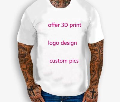 China Breathable Custom Diy Design Man 3D T-shirt Summer Custom T-shirt Casual Digital Print Logo Top T-shirt for sale