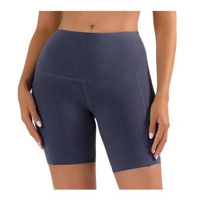 China Breathable Hidden Pockets Slim Fit High Waist Sport Hip Push Yoga Leggings Pockets Yoga Biker Shorts For Women for sale