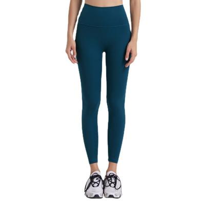 China Breathable High Waisted Seamless Fitness Wear Solid Color Women Yoga Pants Abdominal Compression Gym Leggings for sale