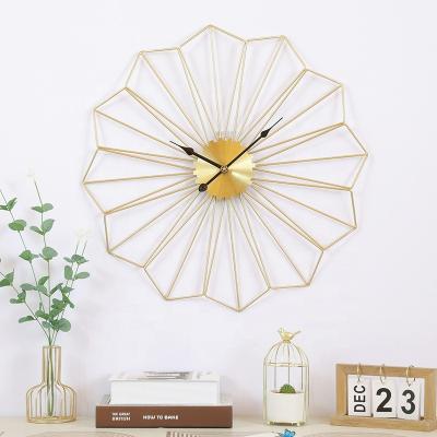 China Nordic Simple Creative Wall Clock Central Institute of Statistics Radio Wind Iron Metal Wall Clock Spanish Dining Room Bedroom Clock for sale