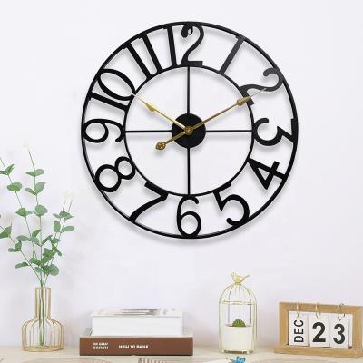 China Simple Living Room Watch Modern Art Mute Wall Clock Radio Creative Wall Clock for sale