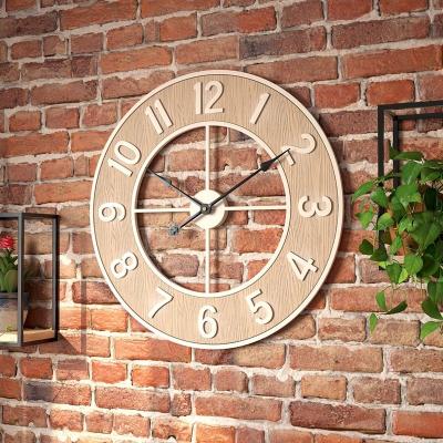 China Radio Wall Clock Large Log Wall Clocks Digital Wall Clock Table Kitchen Office Vintage Home for sale