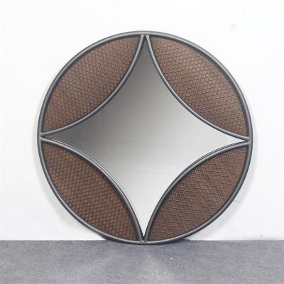 China Eco-friendly Decorative Mirror Wall Mirror Metal and Decorative MDF Framed Home Decor Rectangle Shaped Mirrors Round Wall Hanging Mirror for sale