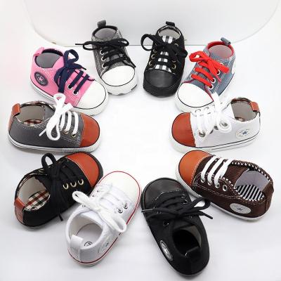 China Boys Casual Lace Up Toddler Shoes Toddler Shoes Fashion Baby Canvas Shoes Mix Color Infant Newborn Flat Toddler Sneakers Unisex for sale