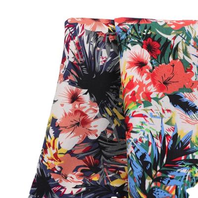 China Sustainable New Product Soft Single Dyed Floral Printed Rayon Voile Print Fabric for sale