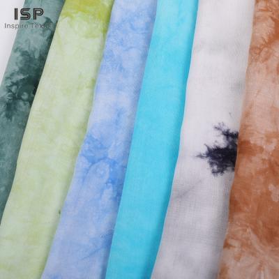 China China Sustainable Products Solid Color Tie Dyed Spun Rayon Dyed Fabric For Women's Dresses for sale