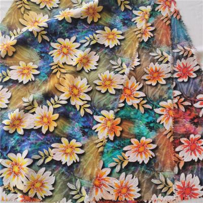 China Stocklot Simple Viable Pattern 100% Viscous Rayon Digital Print Fabric For Women's Dress for sale