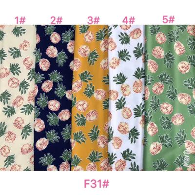 China Sustainable Pineapple Print Medium Weight 100% Cotton Fabric Twill Christmas Fabric 100% Cotton for sale