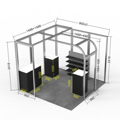 China Food Cosmetics Used Advertising 10X10 3X3 6X6 10 X 20 Flooring Trade Show Booth Portable for sale