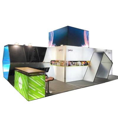 China Latest New Product Trade Show Booth Display Booth Advertising Led Screen Sign And Company Logo Expo Stand Exhibition for sale